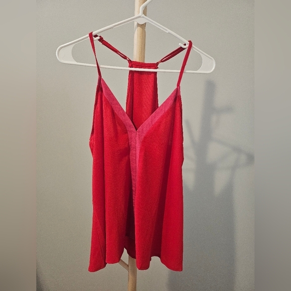 Tops - Red & Pink Women's Tank Top, Small